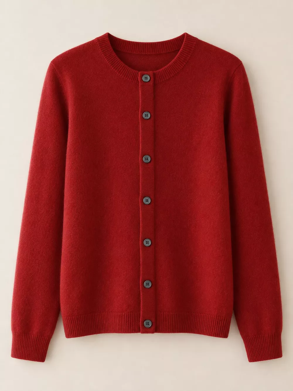 Classic Crew Neck Knit Cardigan, image 48