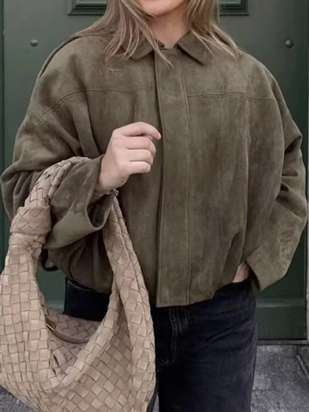 Zip Up Dropped Shoulder Jacket, image 2