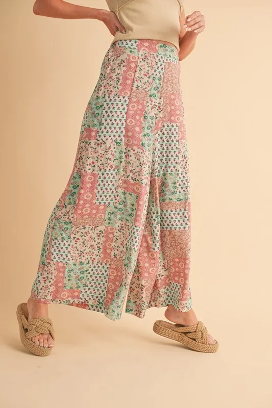Printed Wide Leg Pants, image 4