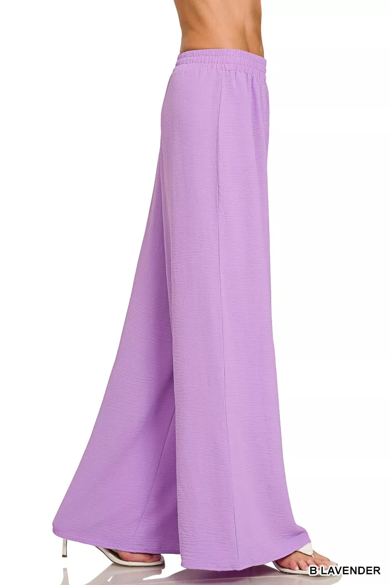 Woven Airflow Twisted Top & Wide Leg Pants Set, image 10
