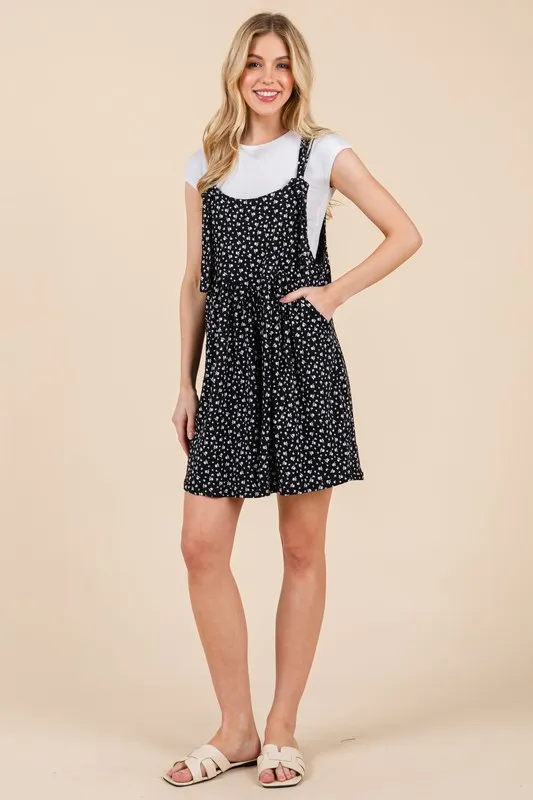 Floral Print Overalls with Pockets, image 4