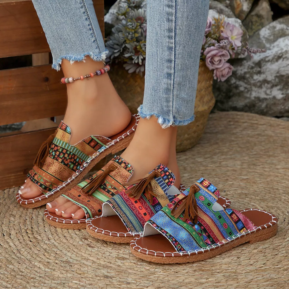 Tassel Open Toe Sandals, image 2