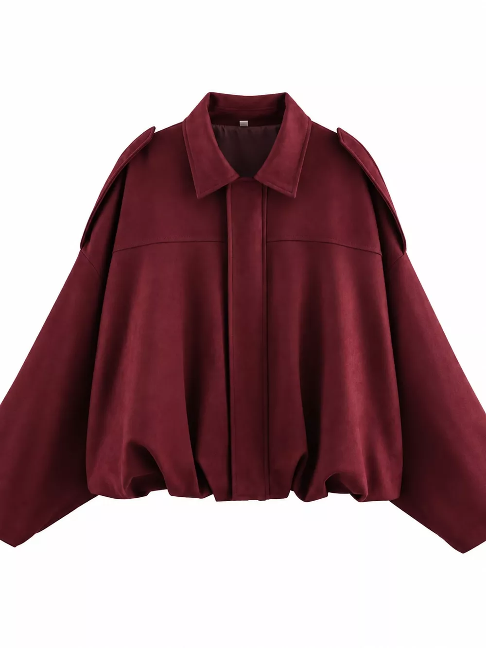 Elastic Hem Batwing Sleeve Jacket, image 11