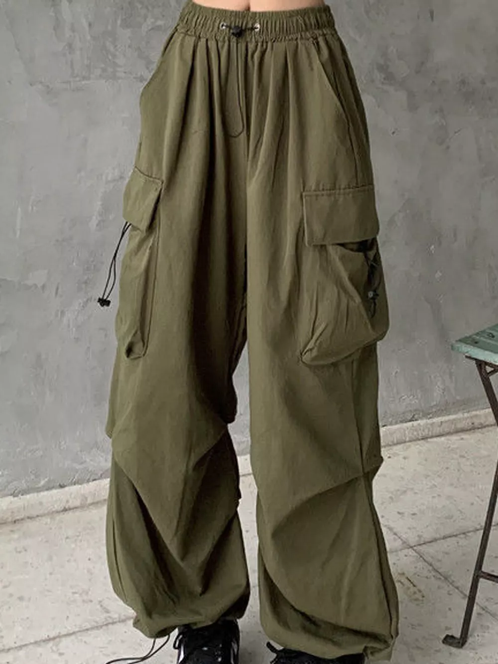 Full Size Drawstring Cargo Pants Plus Size, image 14