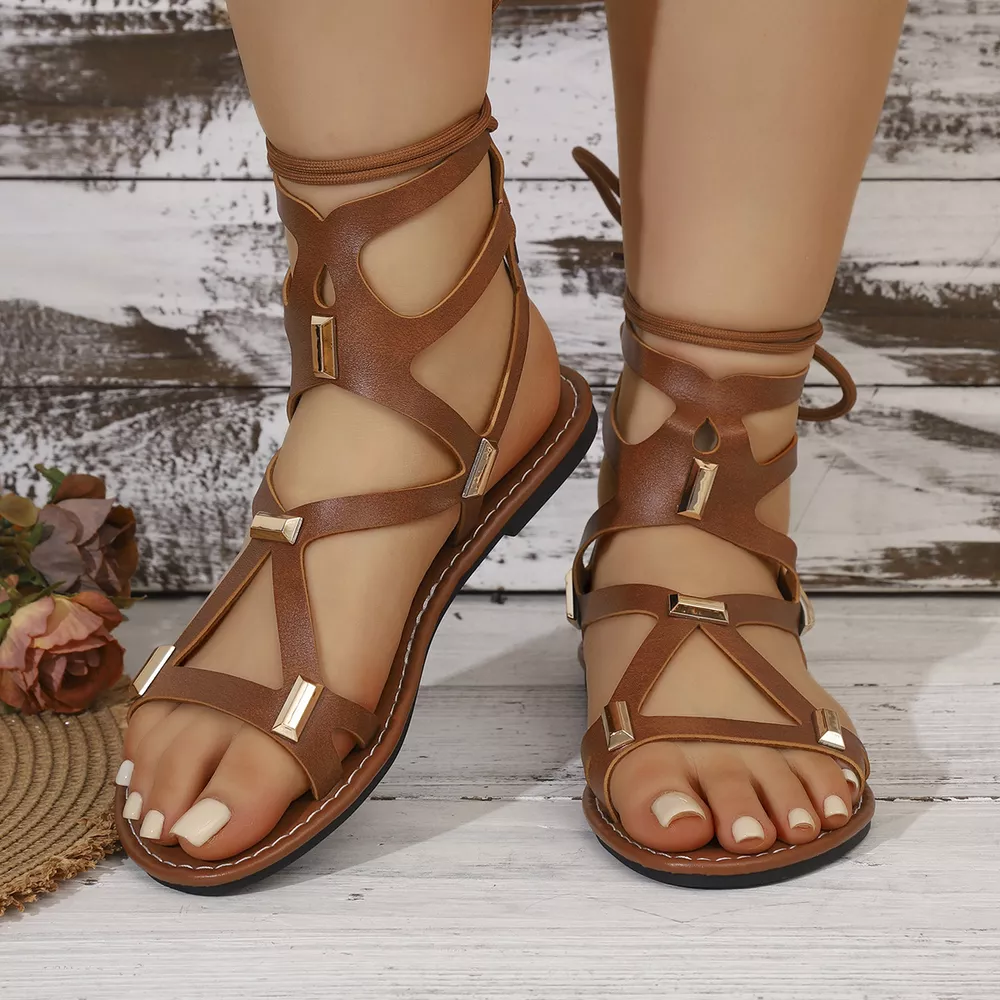 Lace-Up Open Toe Sandals, image 11