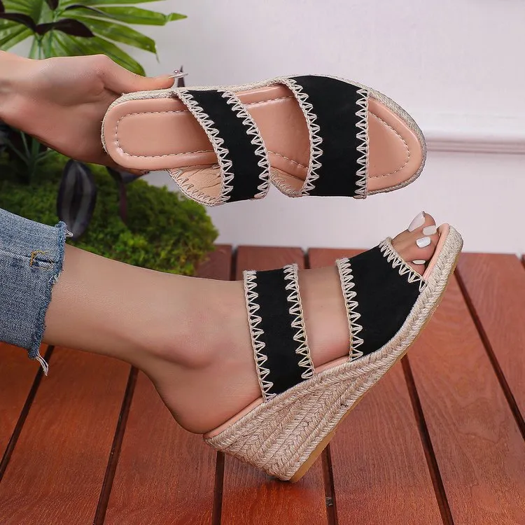 Espadrille Wedge Platform Sandals, image 8