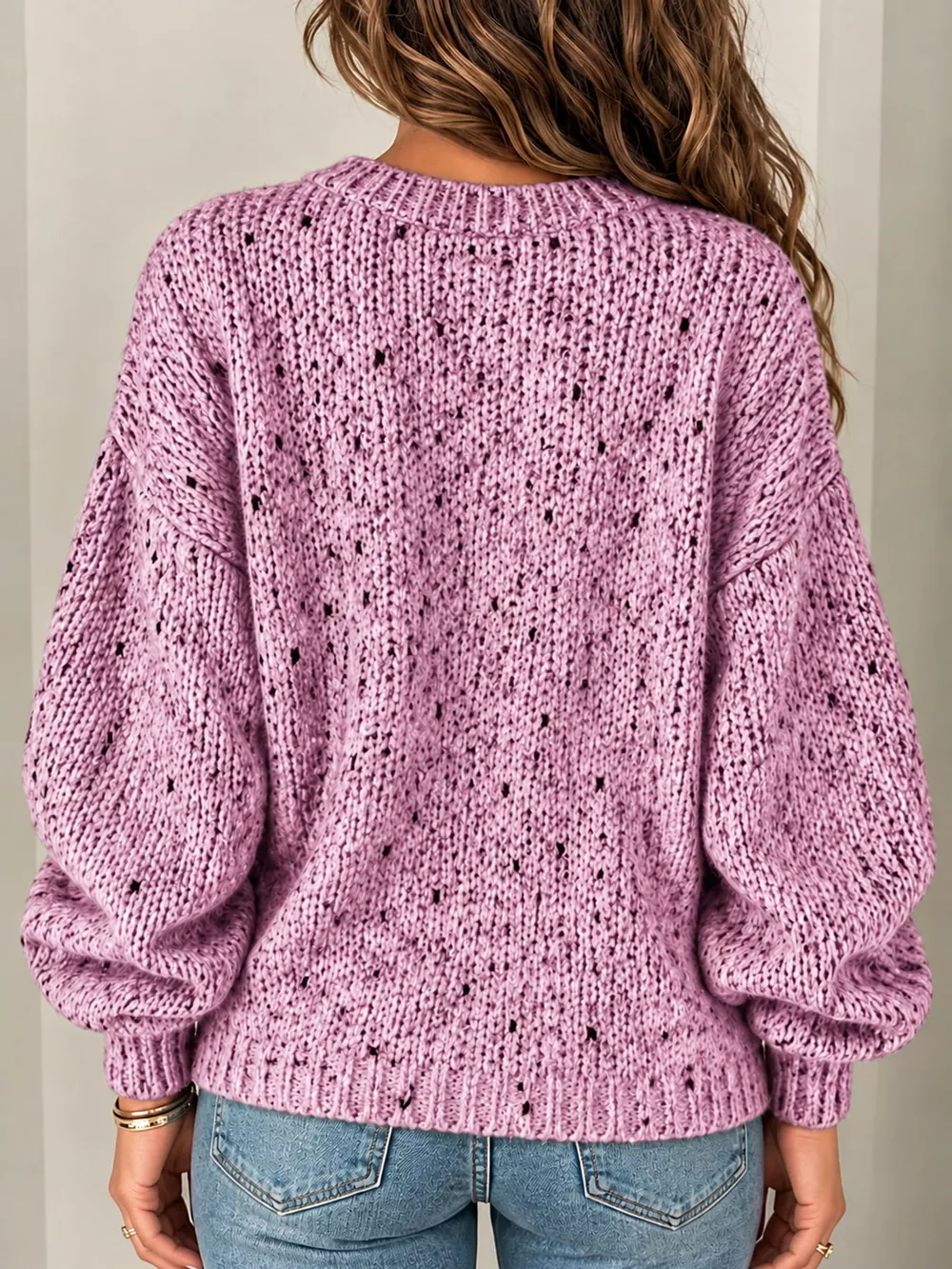 Chunky Knit Round Neck Sweater, image 3