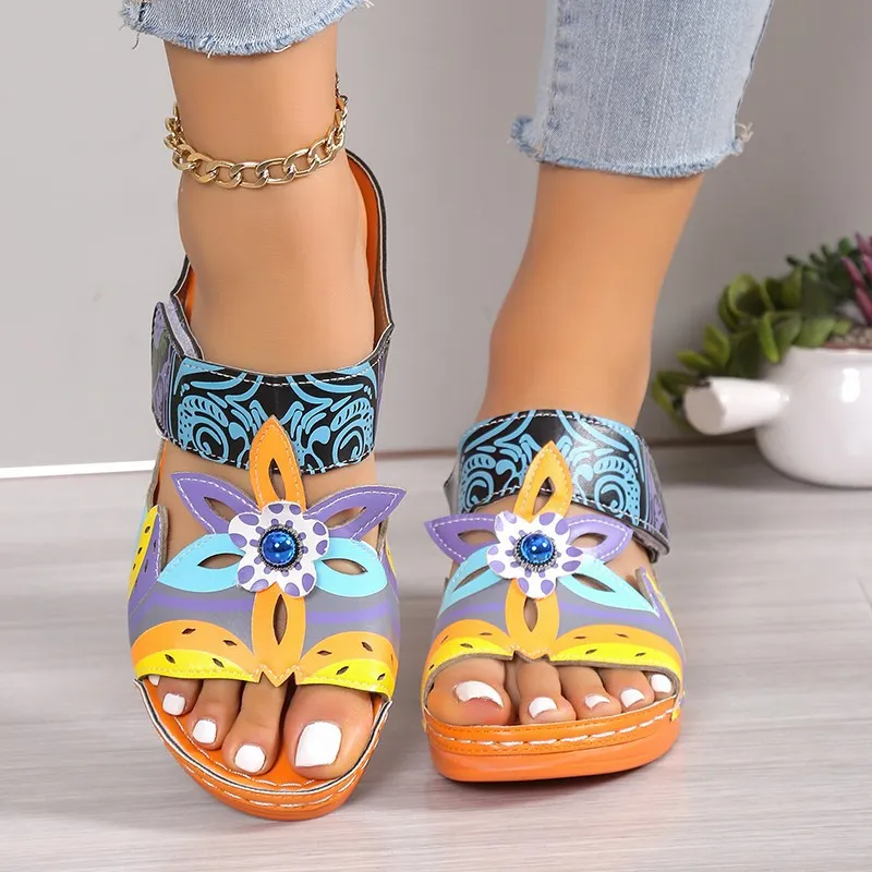 Open Toe Wedge Sandals, image 4