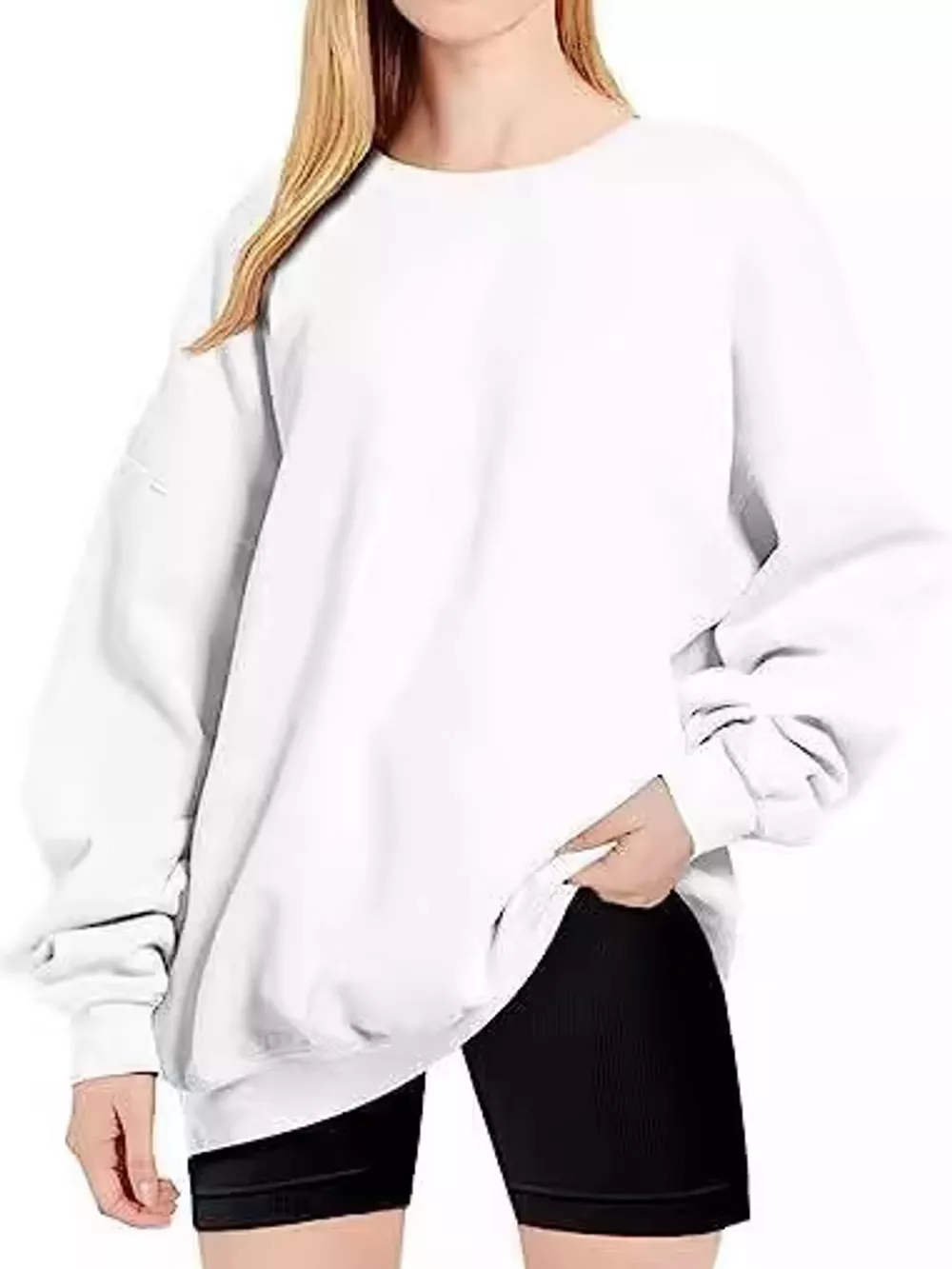 Full Size Crew Neck Dropped Shoulder Sweatshirt Plus Size
