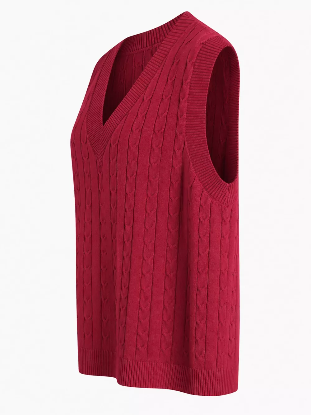 Plus Size Cable Knit Sweater Vest, image 26