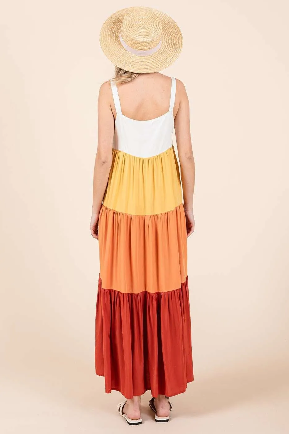 Color Block Tiered Pull-On Maxi Dress, image 5