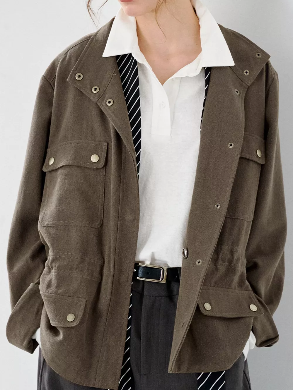Multi-Pocket Snap Down Jacket, image 8