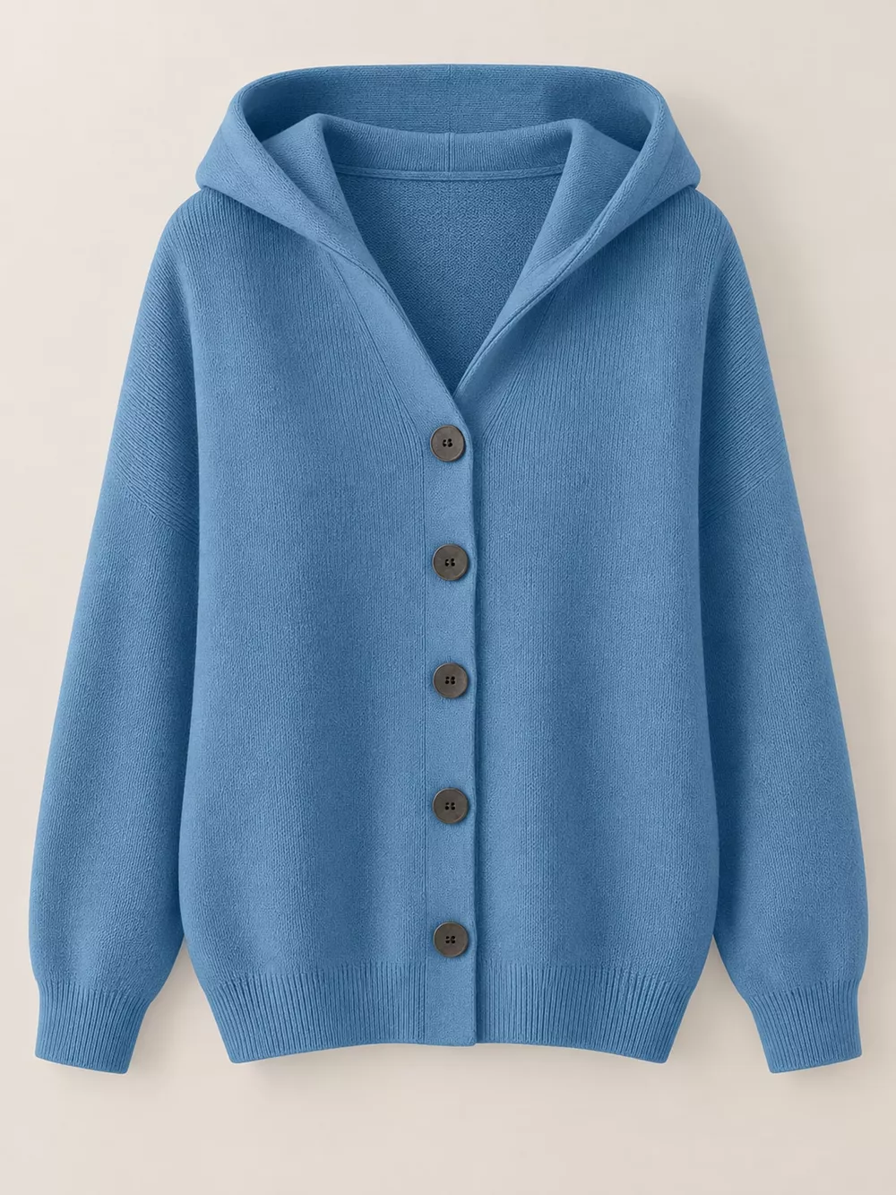 Full Size Hooded Button-Down Knit Cardigan Plus Size, image 8