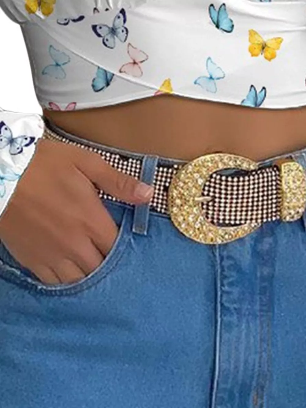Off-Shoulder Long Sleeve Cropped Blouse, image 36