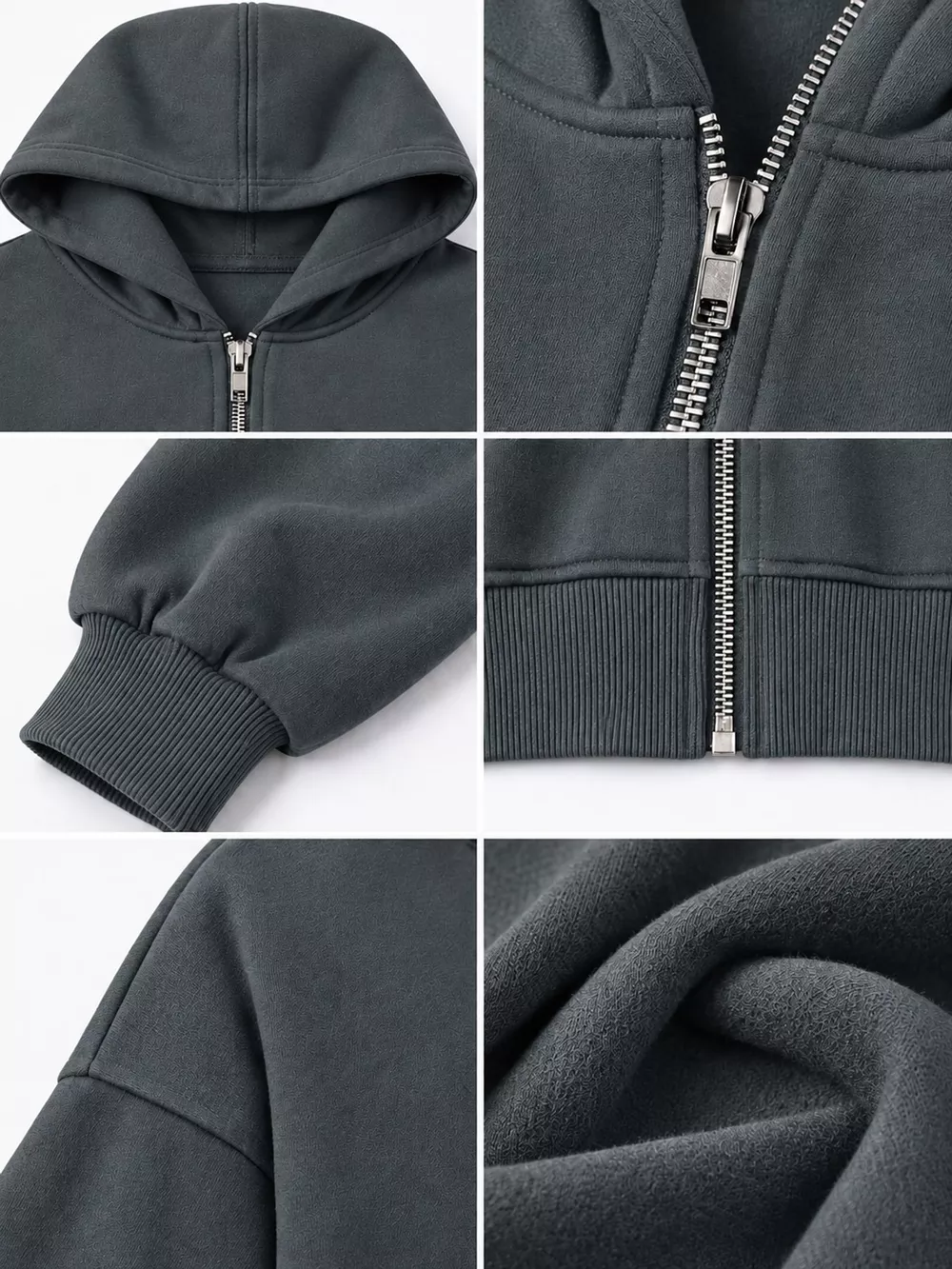 Zip-Up Cropped Hoodie, image 15