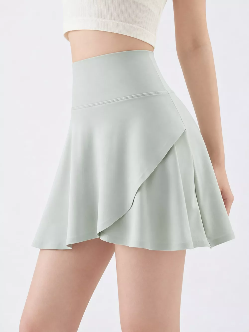 Full Size High-Waisted Flared Athletic Skirt with Breathable Performance Fabric Plus Size, image 16