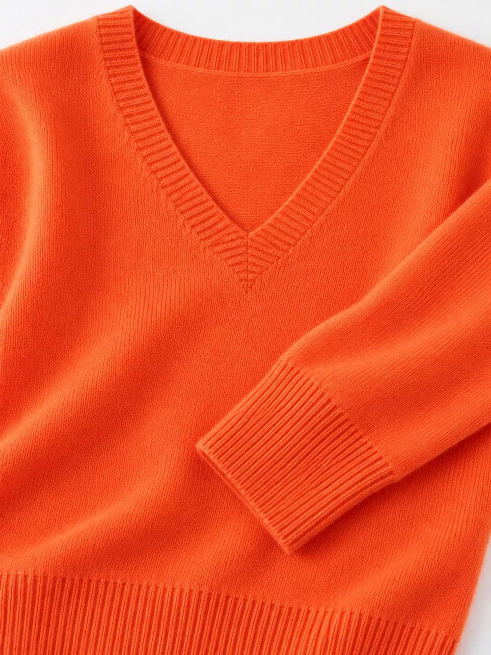 V-Neck Solid Color Sweater, image 64