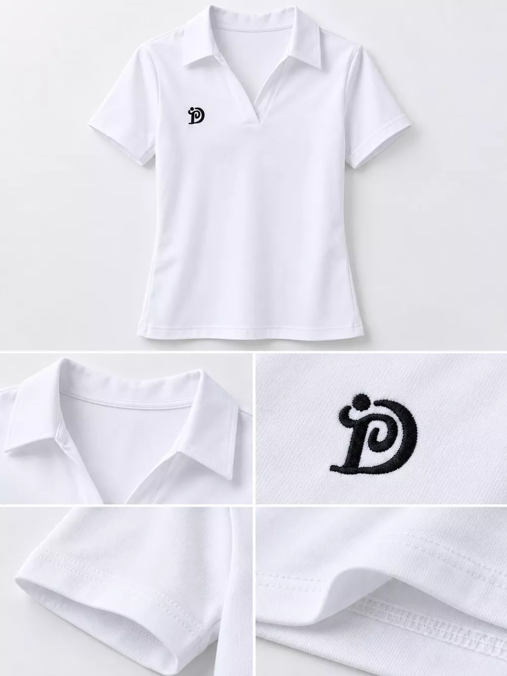 Plus Size Collared Neck Short-Sleeve Polo, image 15