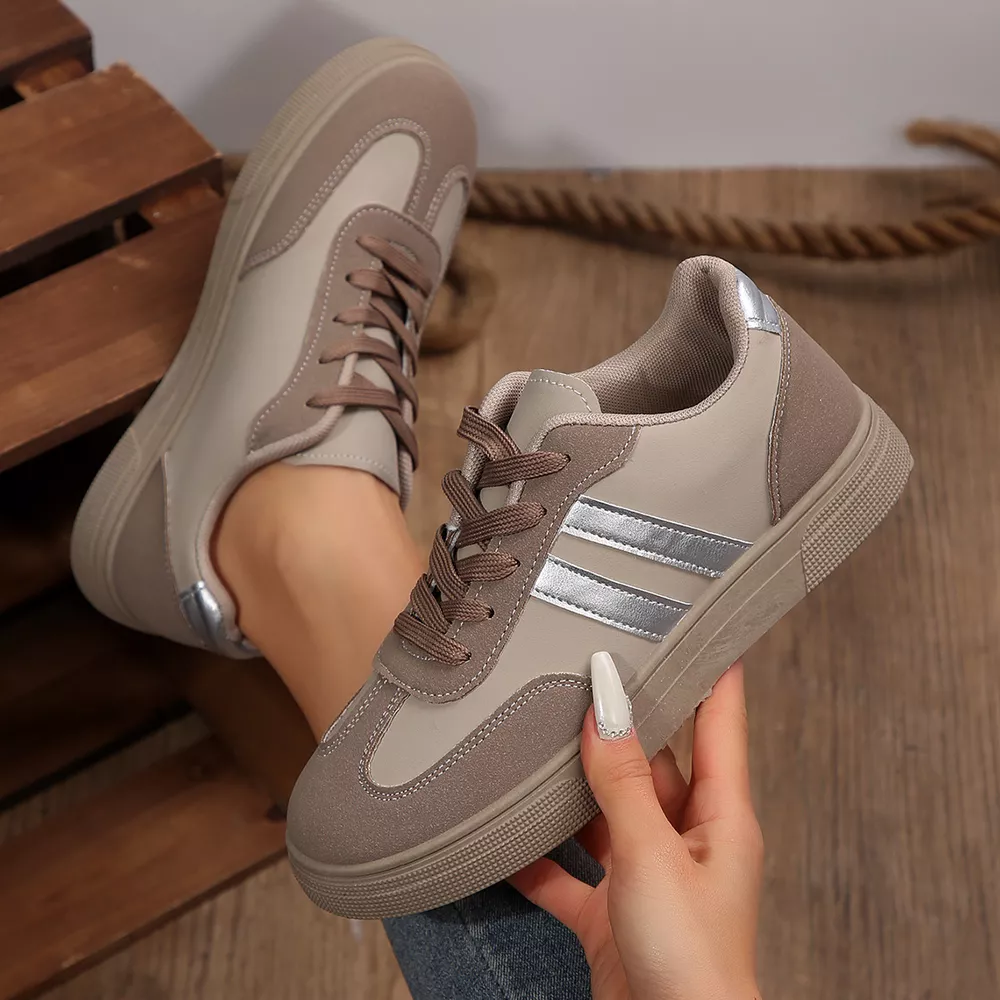 Round Toe Lace Up Sneakers, image 4