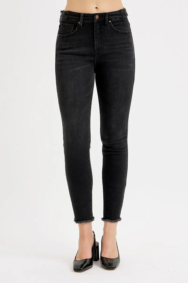 Full Size Tummy Control High Rise Adjustable Waist Skinny Jeans Plus Size