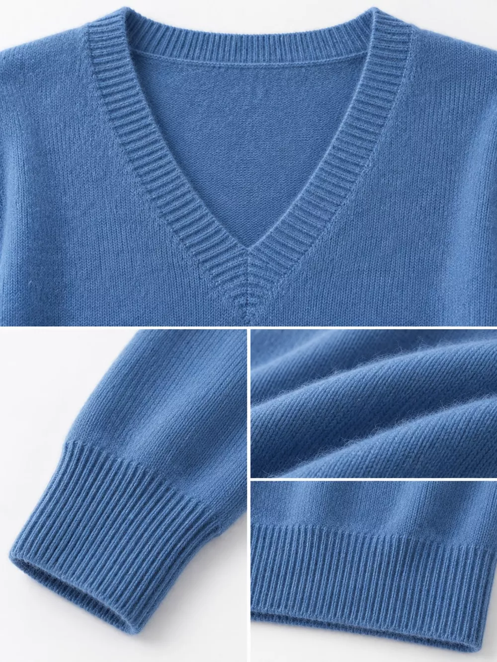 V-Neck Solid Color Sweater, image 48