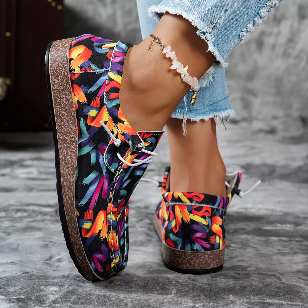 Colorful Printed Casual Loafers, image 6