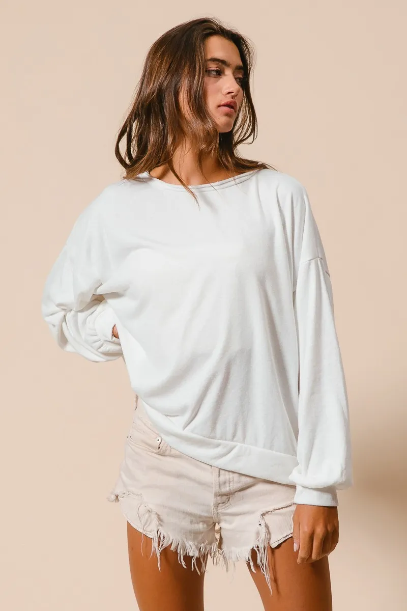 Loop Terry Pull Over With Cut Edge Band, image 3