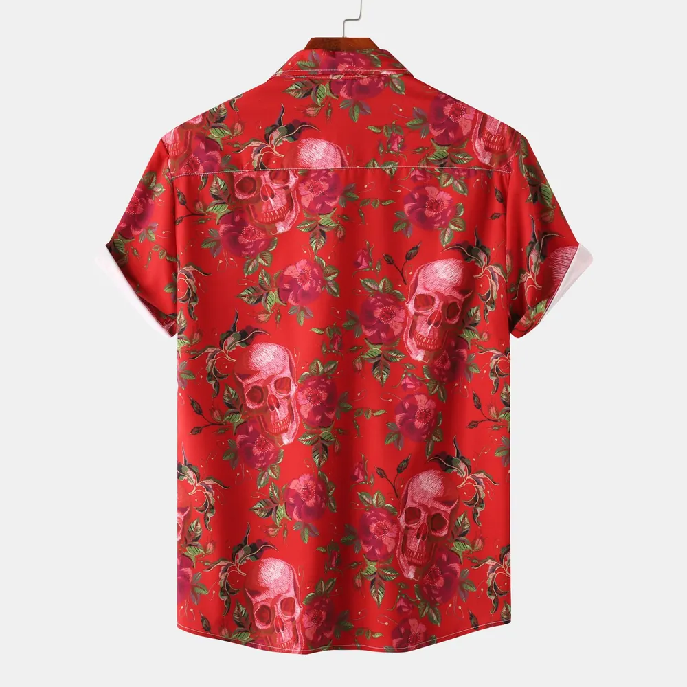 Men's Full Size Printed Short Sleeve Casual Shirt Plus Size, image 9