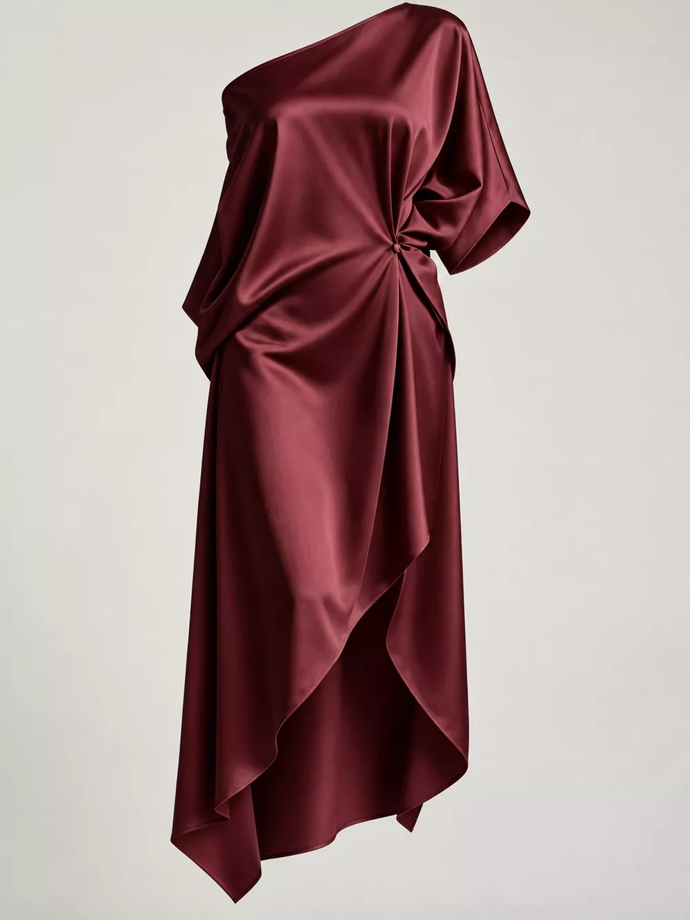Full Size One-Shoulder Asymmetric Hem Midi Dress Plus Size, image 31