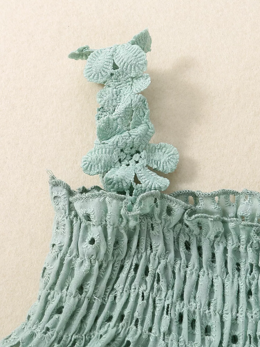 Children's Eyelet Smocked Tank Top and Ruffled Bloomers Set, image 3