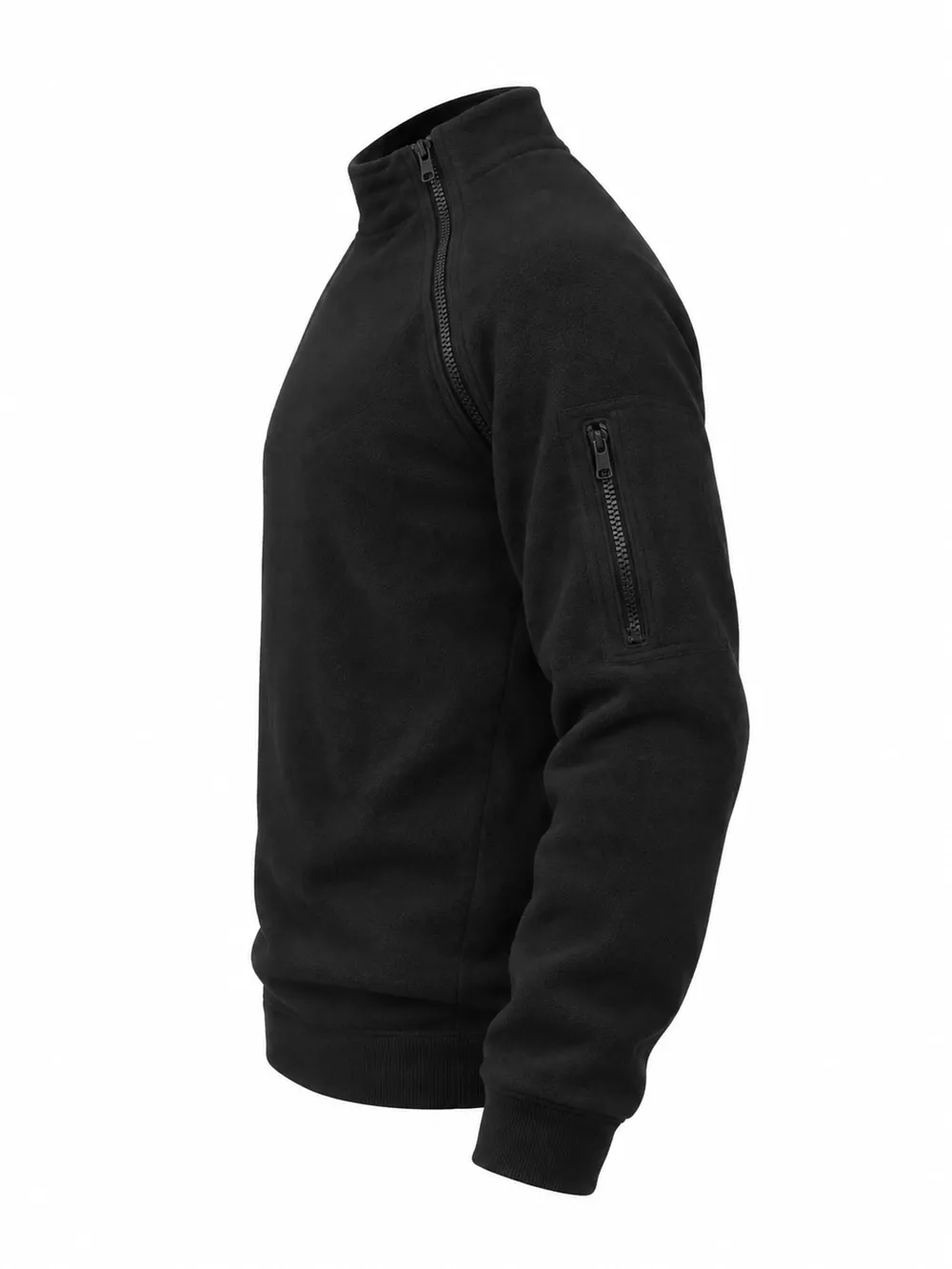 Men's Full Size Fleece Sweatshirt with Dual Zipper Plus Size, image 8