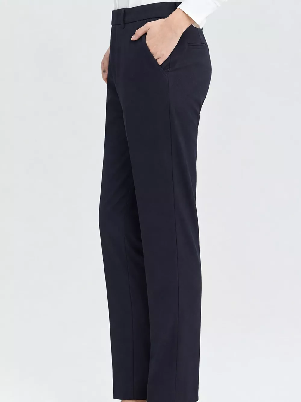 High-Waisted Straight Slim-Fit Pants, image 6