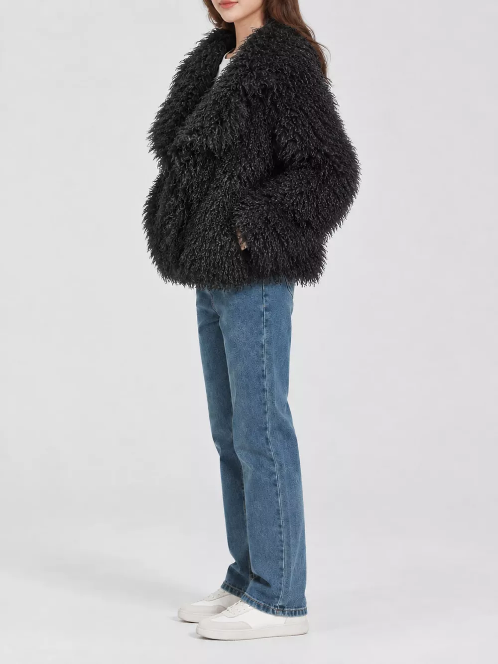 Faux Fur Open-Front Cropped Outerwear, image 17