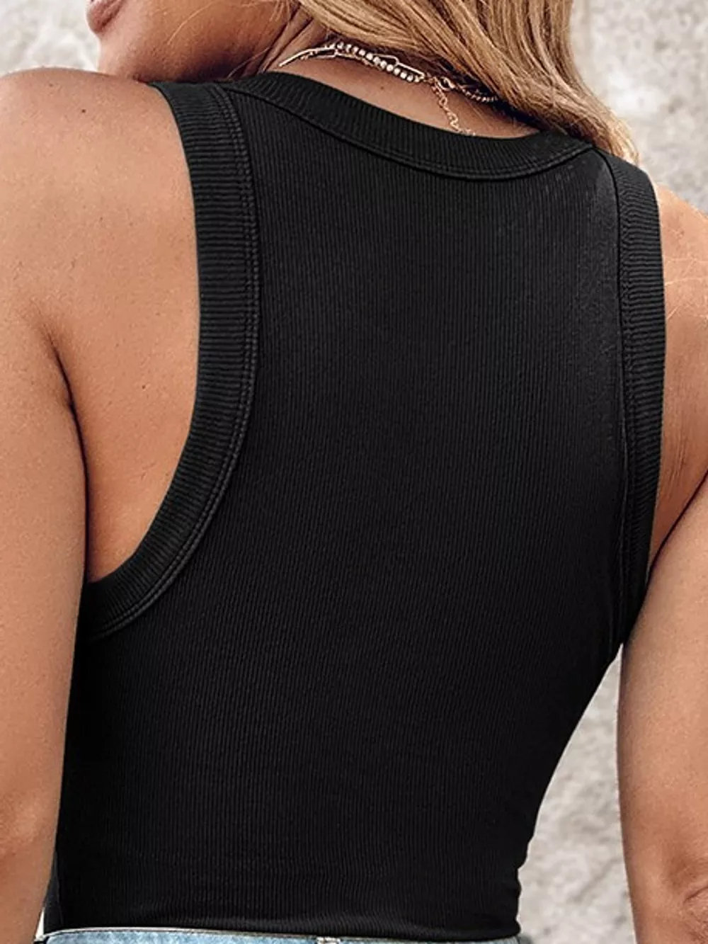 Full Size Ribbed Knit Slim-Fit Tank Top Plus Size, image 5