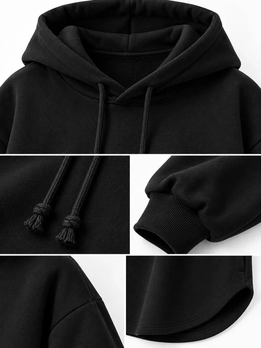 Full Size Drawstring Dropped Shoulder Hoodie Plus Size, image 5