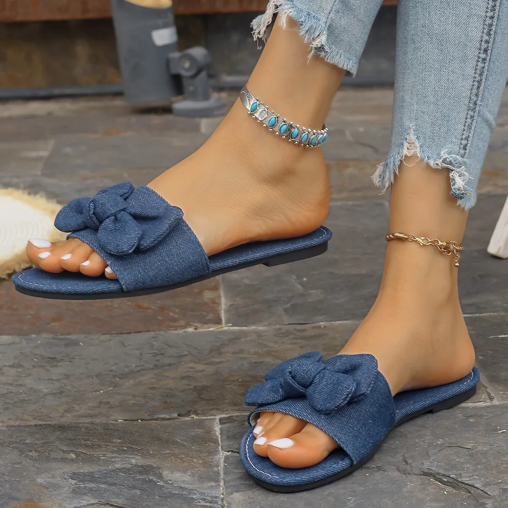 Bow Tie Flat Sandals, image 3