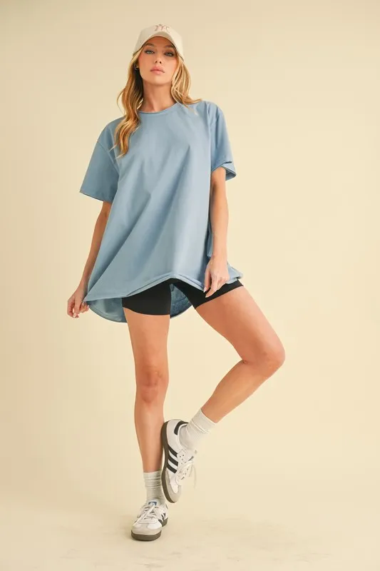 Round Neck Short Sleeve Oversized T-Shirt