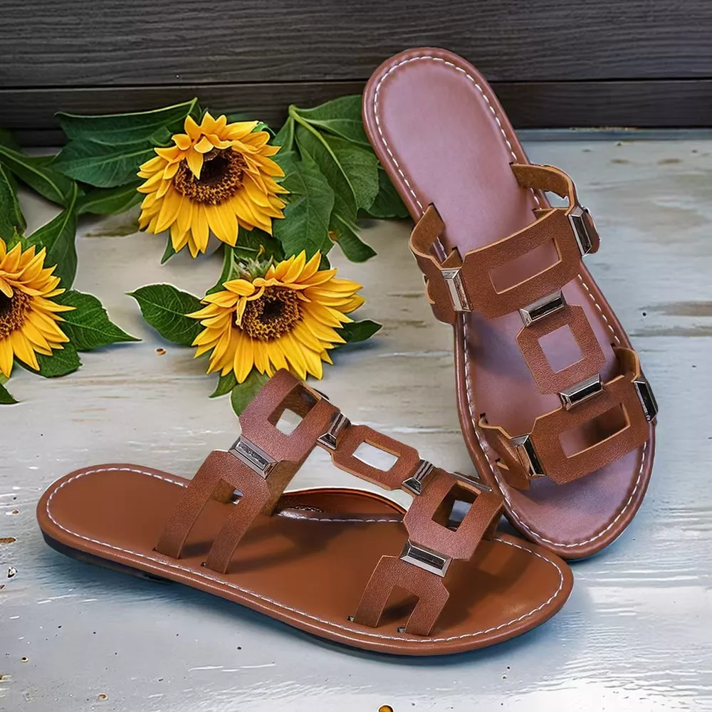 Open Toe Geometric Embellishments Sandals, image 7