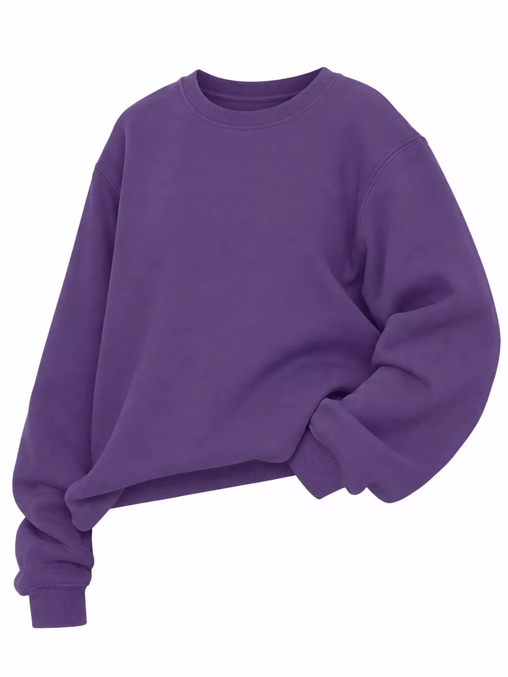 Full Size Solid Color Long Sleeve Sweatshirt Plus Size, image 48