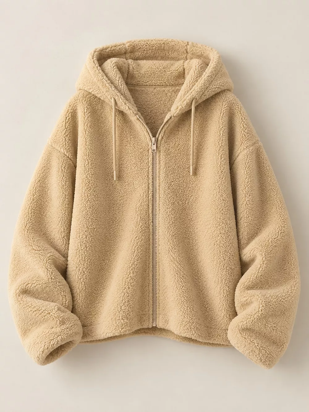 Oversized Sherpa Zip-Up Hoodie, image 22