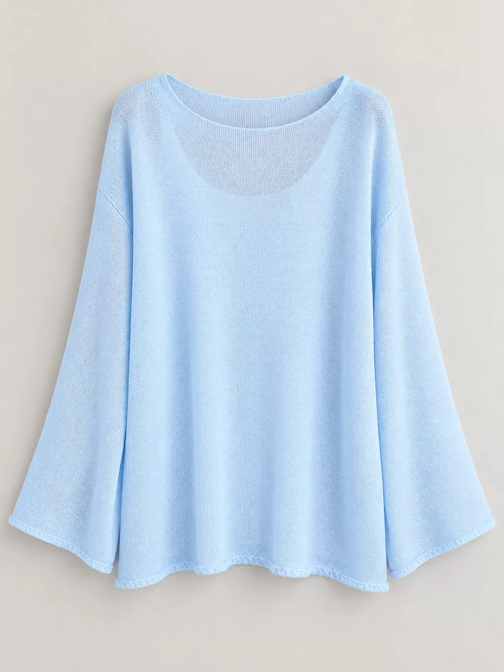 Full Size Sheer Lightweight Knit Top Plus Size, image 77