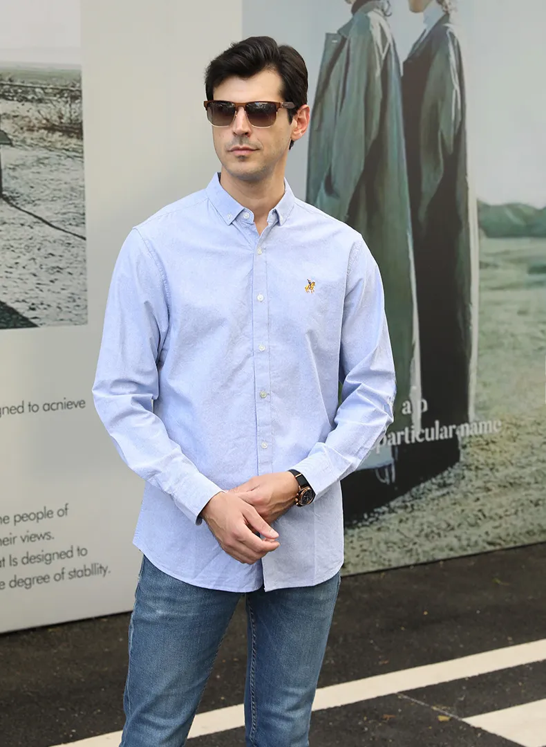 Men's Full Size Button-Down Shirt with Embroidered Detail Plus Size, image 6