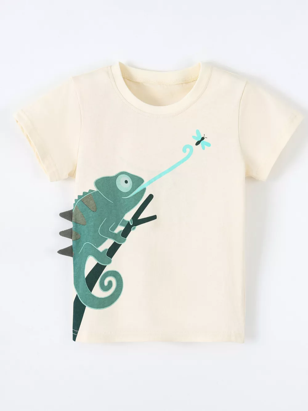 Children's Chameleon Catching Insect Graphic T-Shirt, image 2