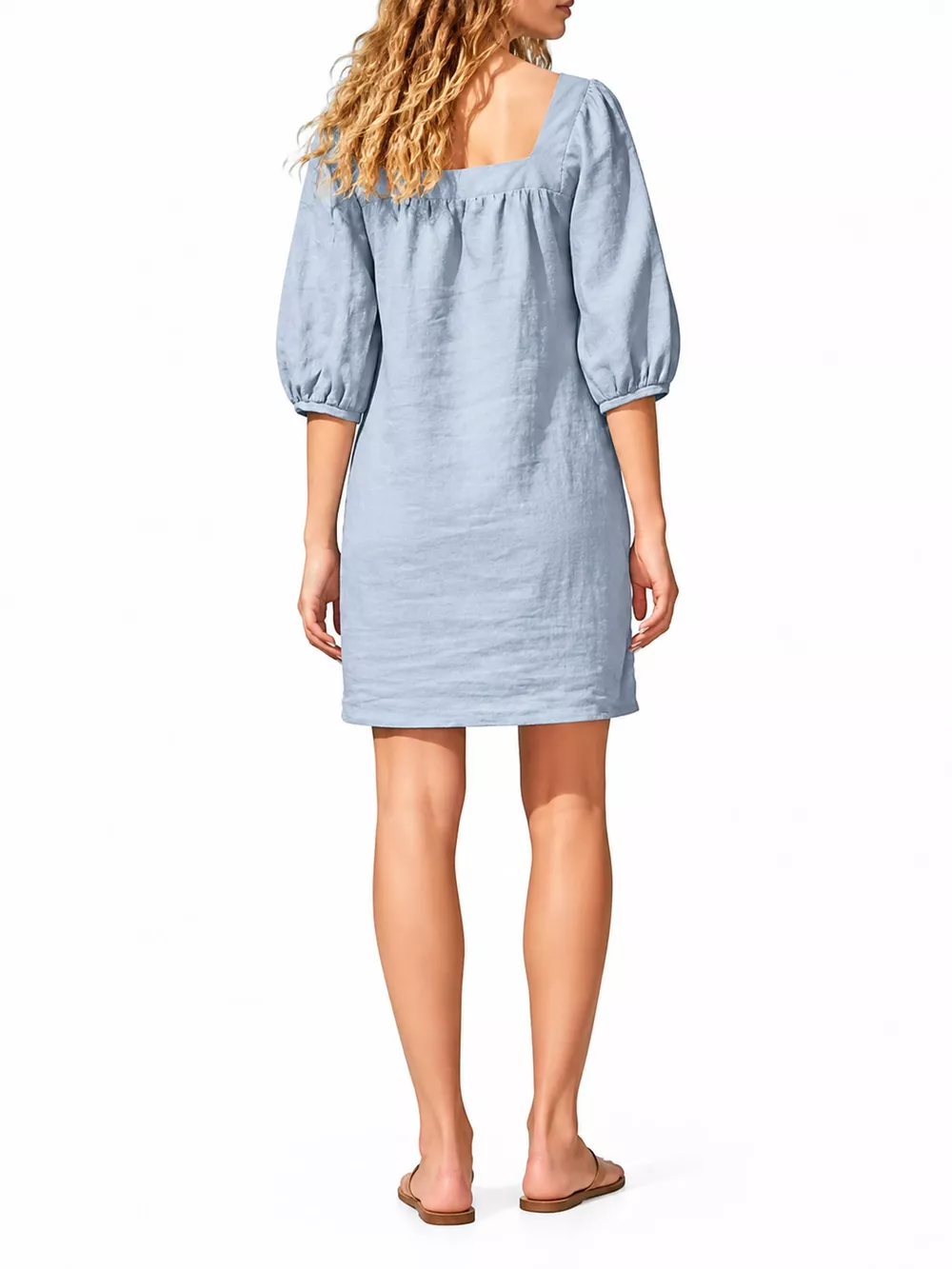 Square Neck Puff Sleeve Mini Dress, image 37
