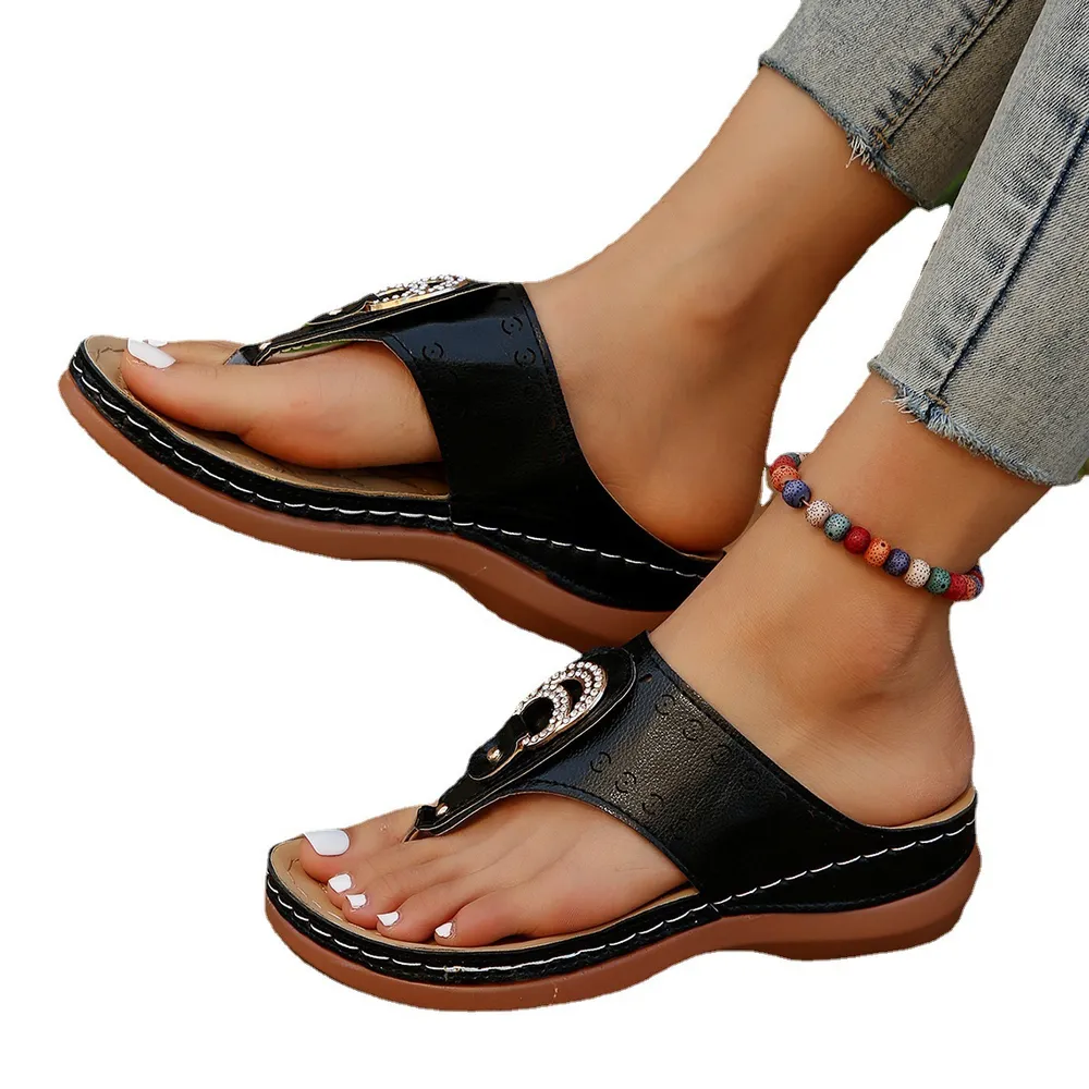 Toe Post Wedge Sandals, image 5