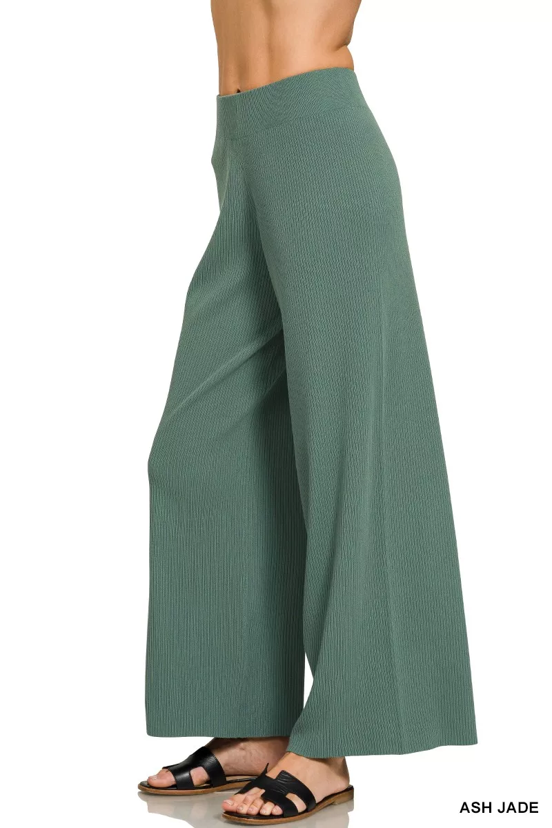 Zenana Viscose Sweater Top & Pants Set, image 5