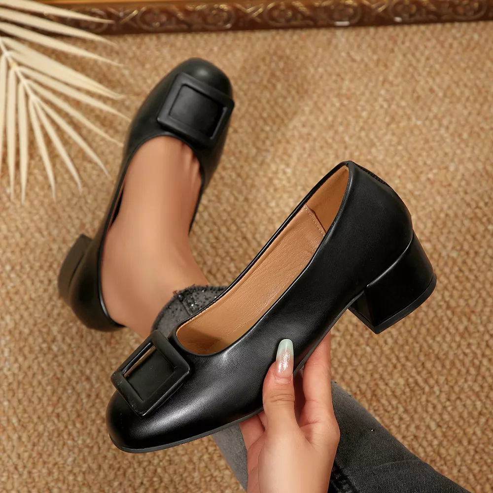 Buckle Block Heel Pumps, image 6
