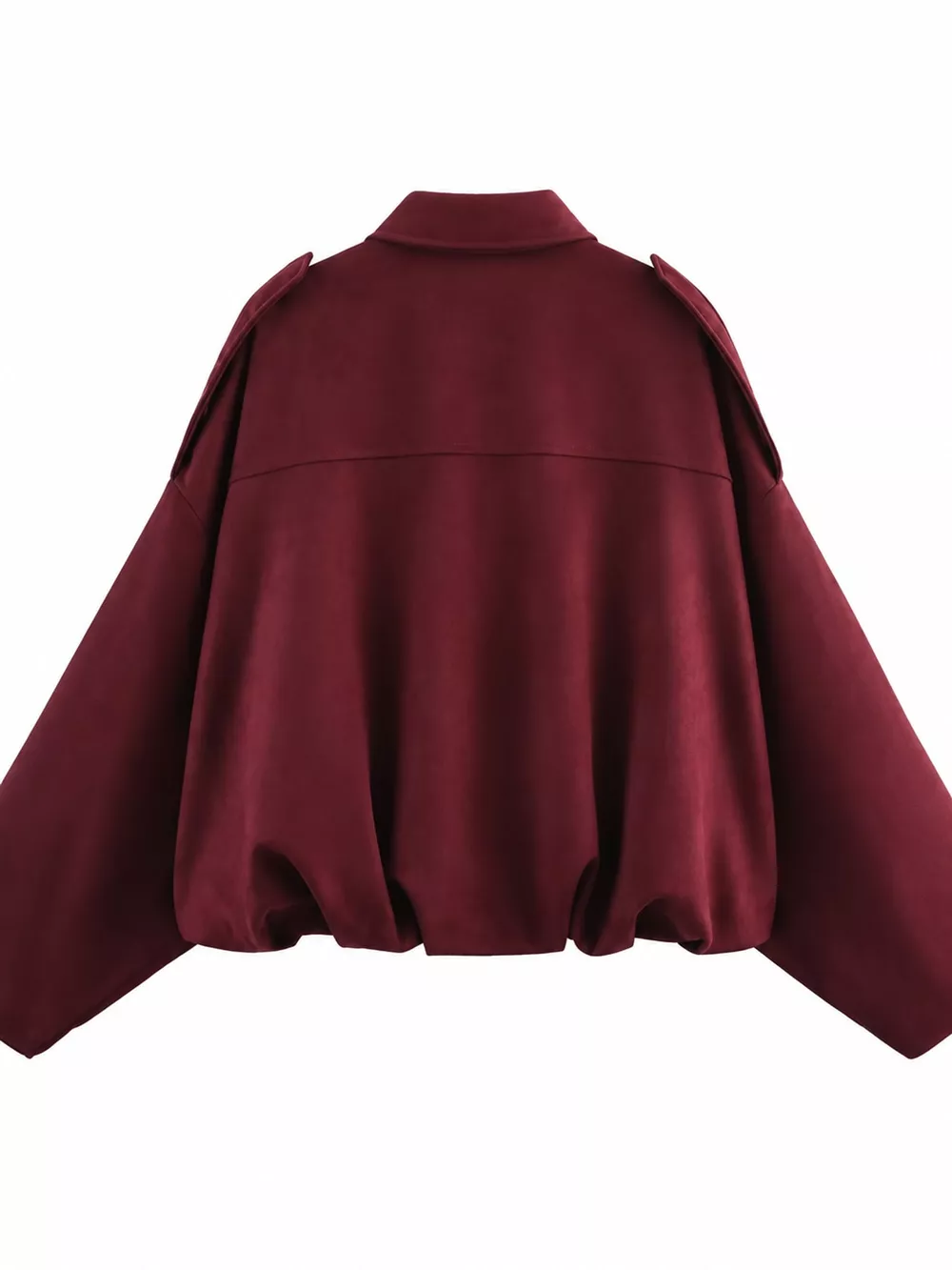 Elastic Hem Batwing Sleeve Jacket, image 13