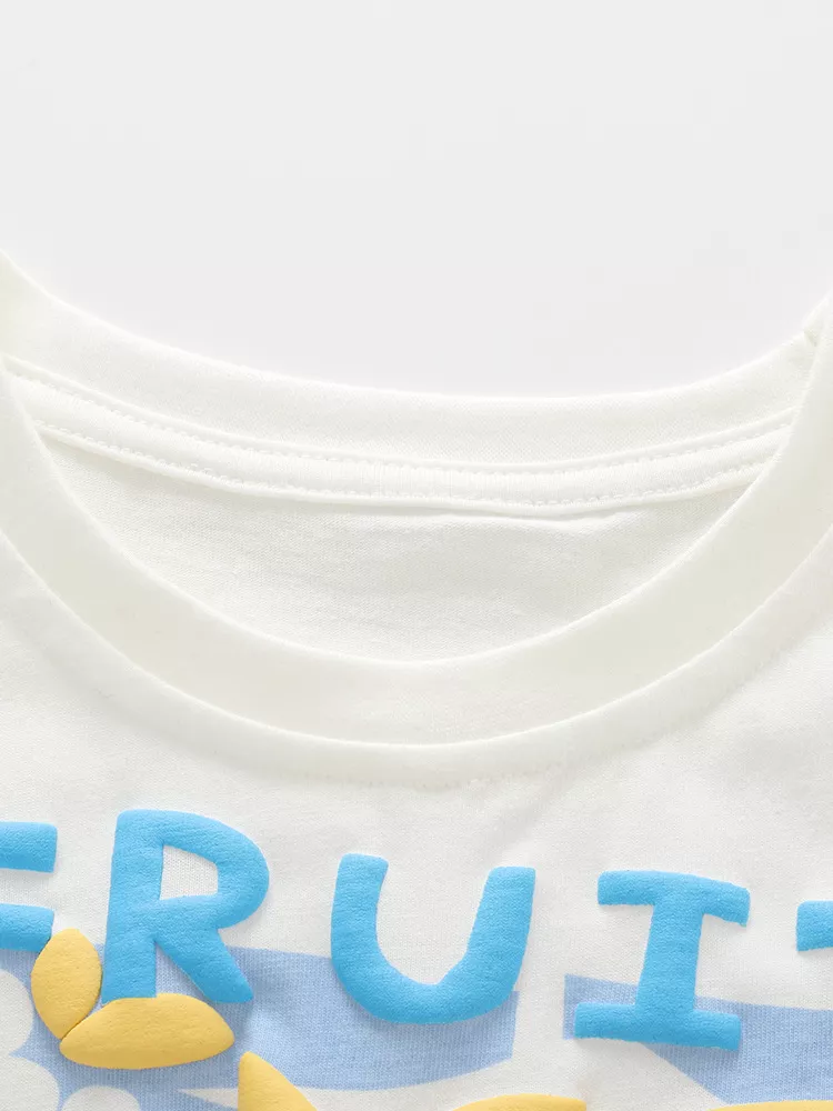 Children's Fruit Market Graphic Tee and Gingham Shorts Set, image 3