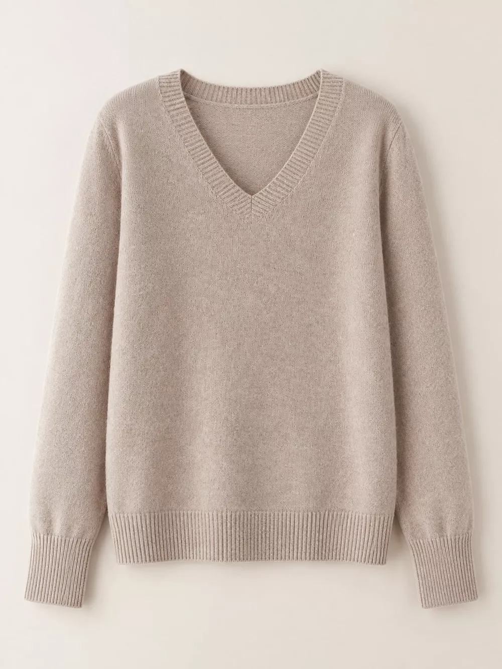 V-Neck Solid Color Sweater, image 35